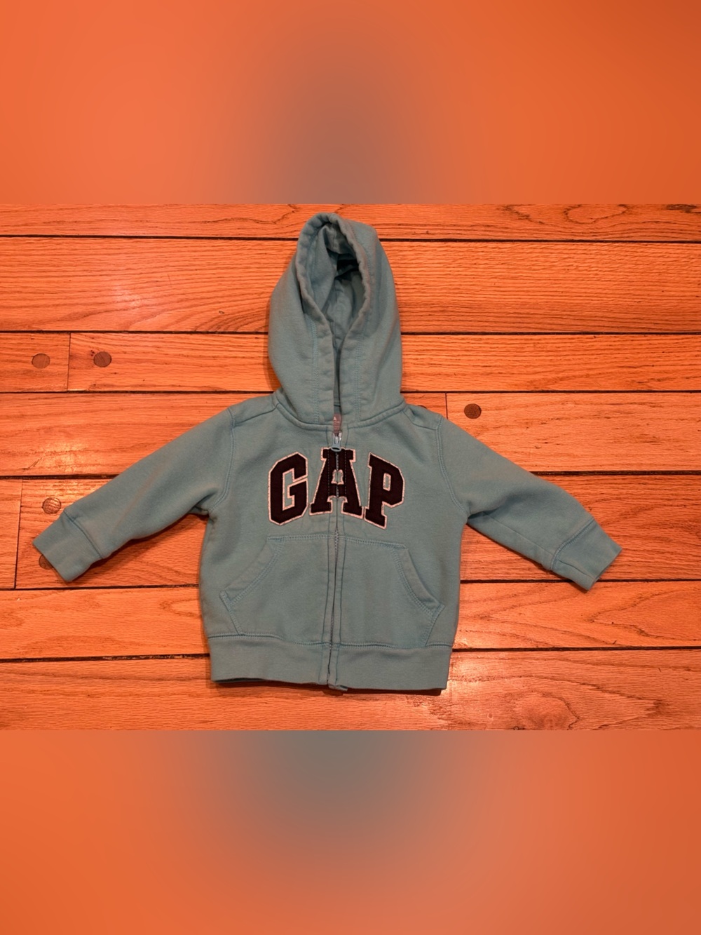 Babygap Light Blue Hooded Cotton Zip-Up Sweatshirt 12-18months